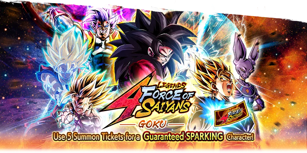 Legends Force of Saiyans - Goku - SPARKING Rarity Guaranteed Ticket Summon