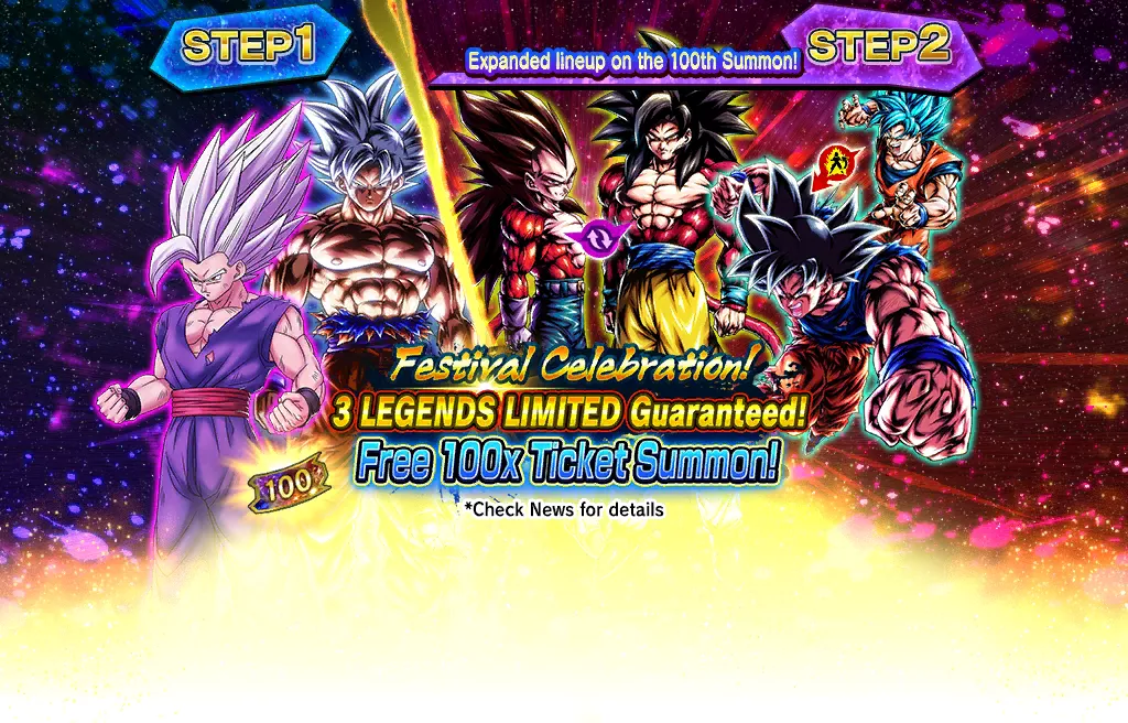 Festival Celebration! 3 LEGENDS LIMITED Guaranteed! Free 100x Ticket Summon!