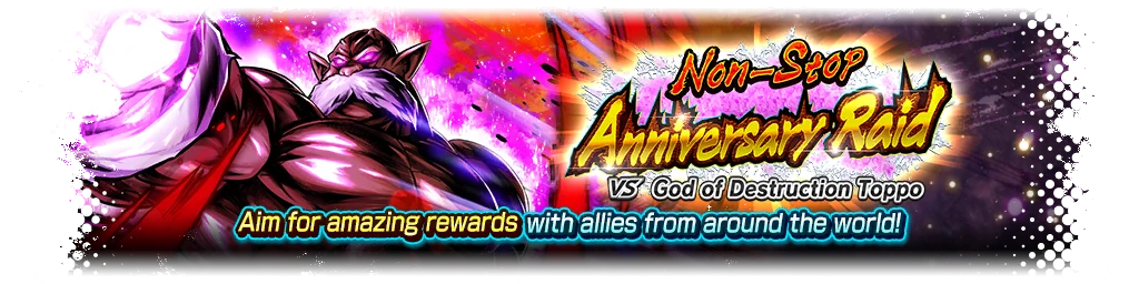 Non-Stop Anniversary Raid VS God of Destruction Toppo